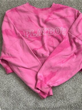 PLAYBOY Kids Hot Pink Tie-Dye Pullover Sweatshirt